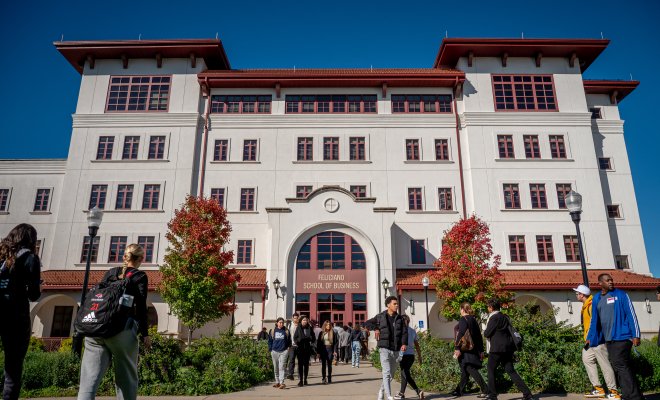 A view of Montclair's Feliciano School of Business.
