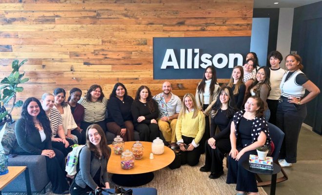 PRSSA visits Allison's office.