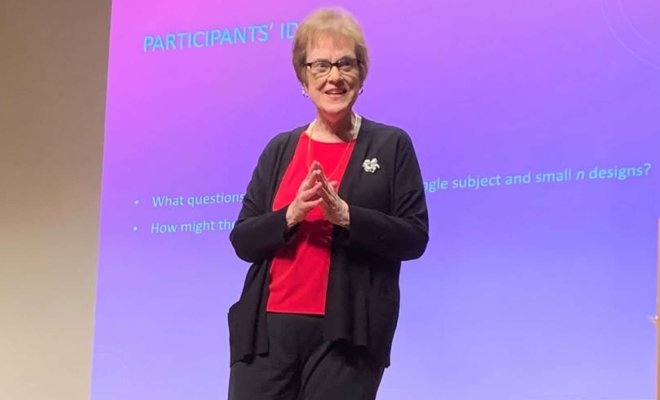 Barbara Wheeler on stage