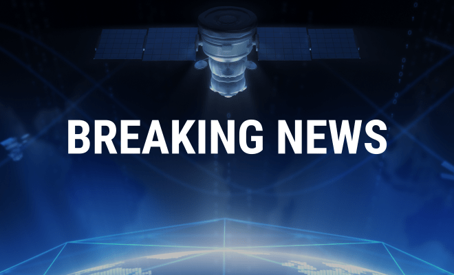 Image of a satellite in space with the words Breaking News
