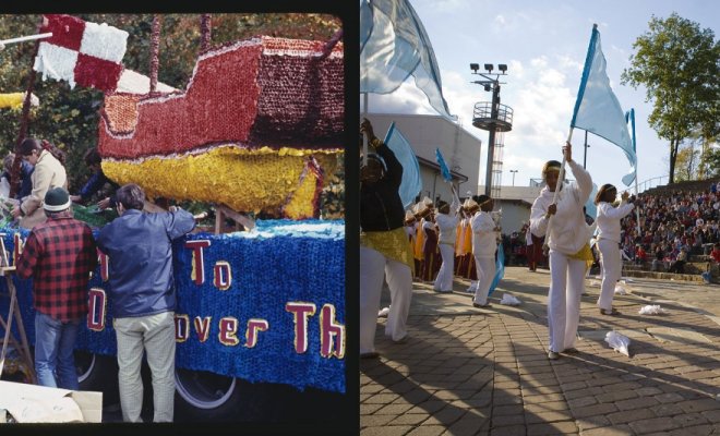 Past and present picture of homecoming at Montclair