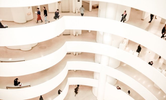 Museum with several floors