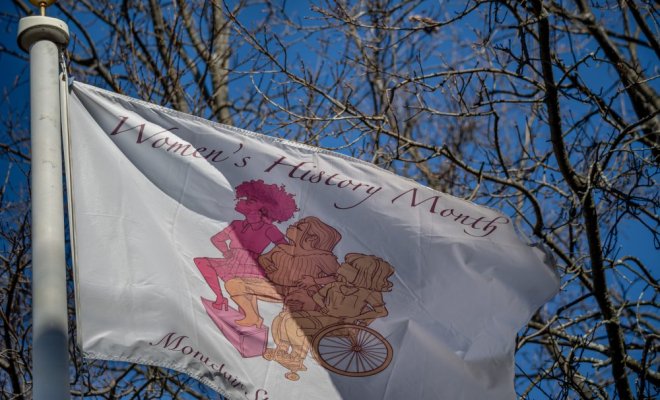 flag at a university