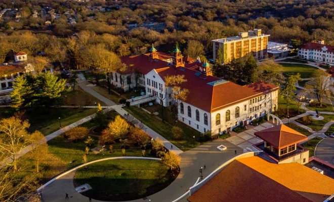 Aerial image of Montclair State University.