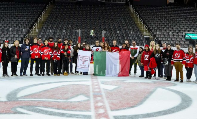 Coccia ItalianHeritage at the NJ Devils Game 2024