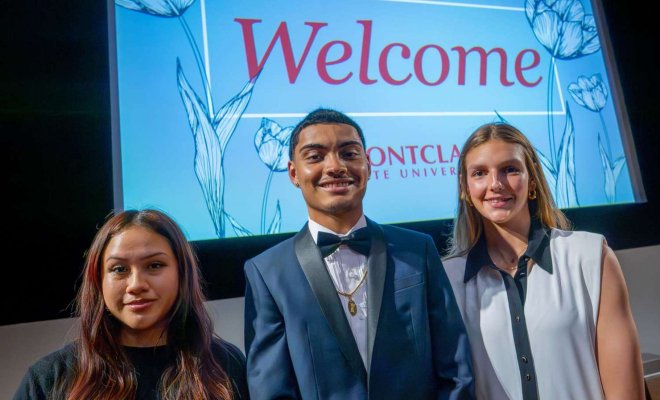 Senior Aracelly Cabrejo, junior Ethan Garcia and sophomore Julie Baker served as student speakers to express gratitude to donors