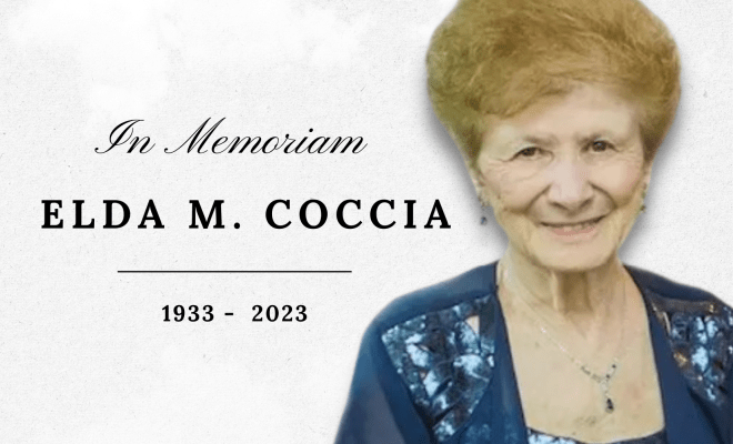 Photo of Mrs. Elda M. Coccia, co-founder of Coccia Institute