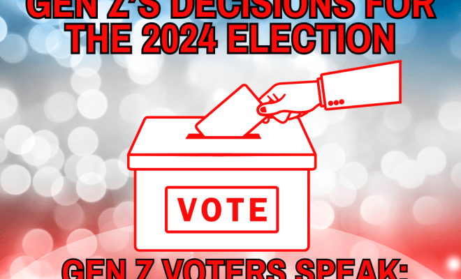 A graphic showing a voting box with a person holding a ballot.