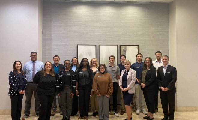 Feliciano students with Hyatt executives