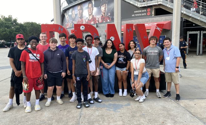 A trip to a Red Bulls game was an exciting part of the 2024 Sports Communication Pre-College Program at Montclair. 