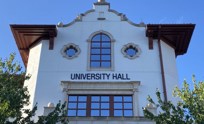 The exterior of Univeristy Hall at Montclair State University