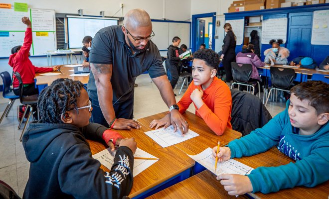 Newark Teacher Residency Program teacher in classroom