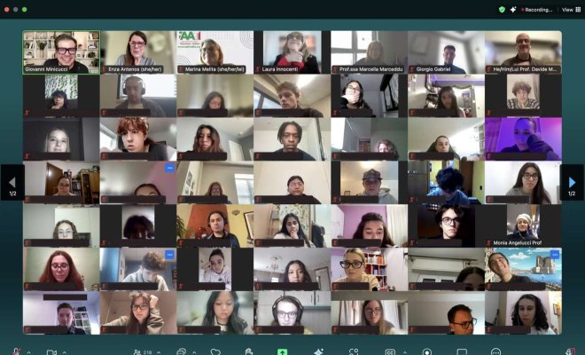 A screenshot of a large Zoom call