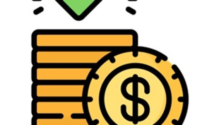 clipart of a green checkmark over gold coins