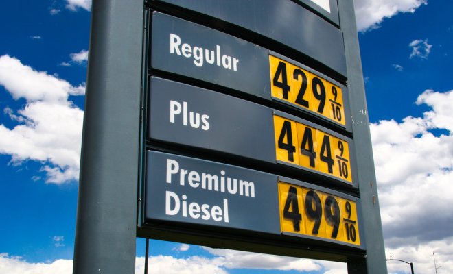 Photo of gas price sign