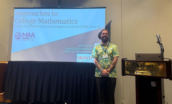 John O'Meara after his presentation at MathFest 2026