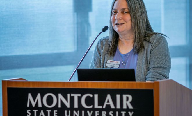 Stefanie Brachfeld giving remarks at an event