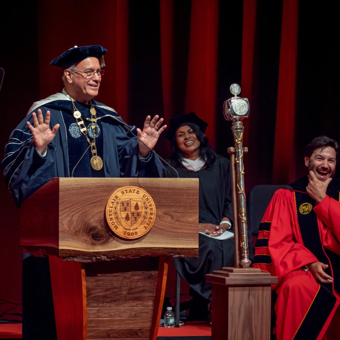 Felix V. Matos Rodriguez speaking at podium