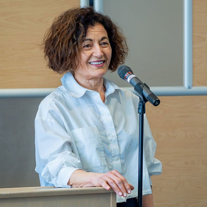 provost fatma mili giving opening remarks