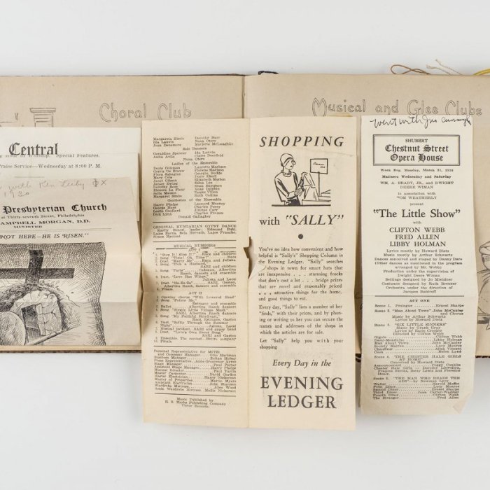 cummingham memory book open to a page filled with memories