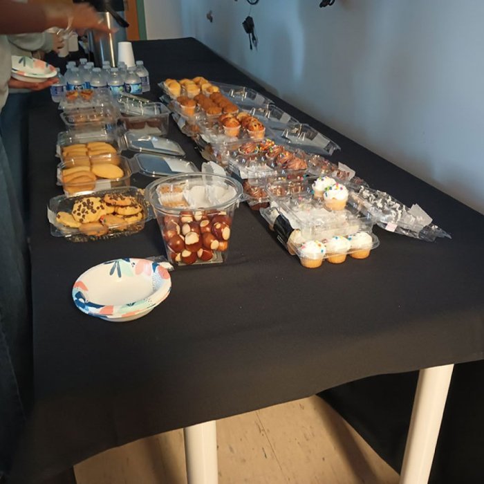 snacks on a table