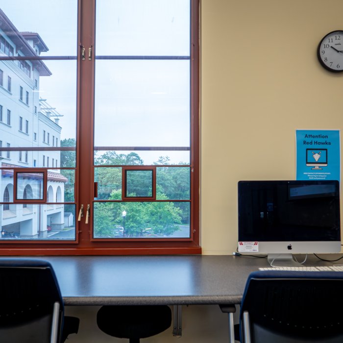 View of window from inside classroom