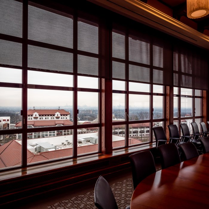 skyline from the president's dining room
