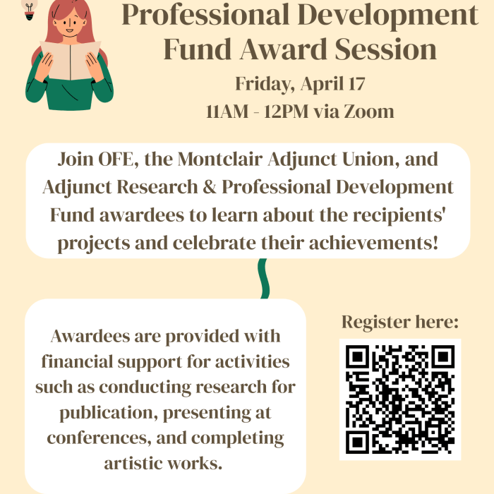 Adjunct PD Award Session Flyer
