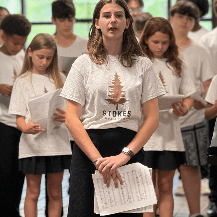 Stokes music camp female camper vocalist