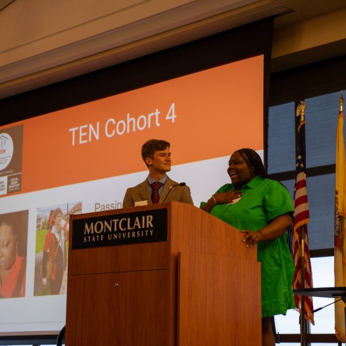 Anthony Gachetti and Shanika Forbes of Cohort 3 “passed the torch” to the incoming cohort.