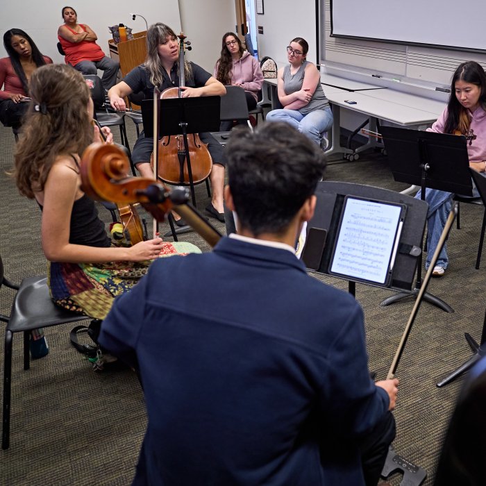 String Quartet rehearsing
