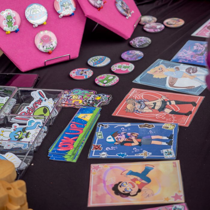 Student-made products for sale at Creators' Marketplace