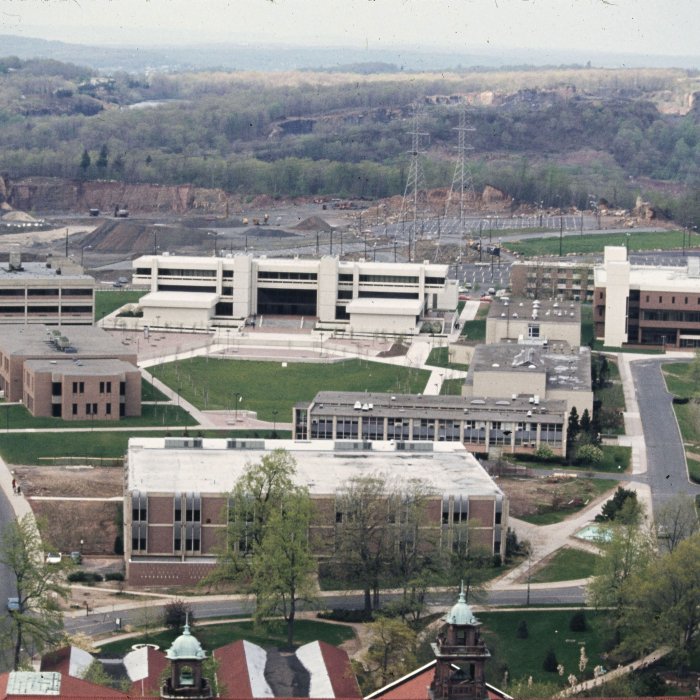 Aerial View of Campus Looking North, 1973