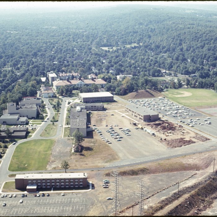Aerial View of Campus Looking South in 1968