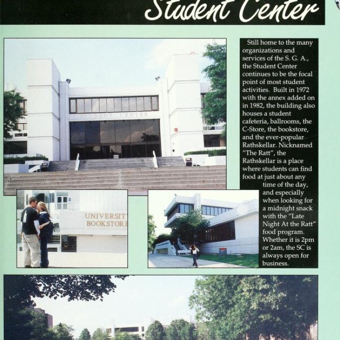 Student Center yearbook page 2001
