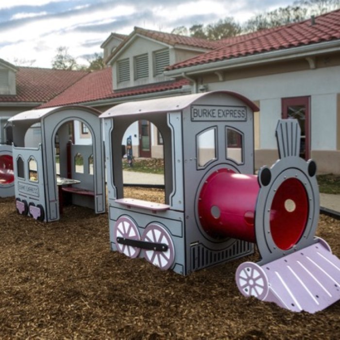 toddler train at playground