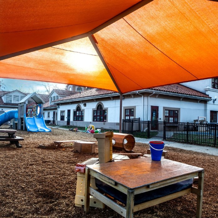toddler shade area on playground