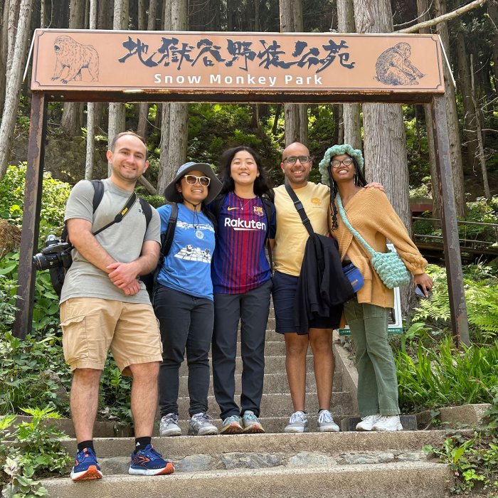 group photo of students on hike