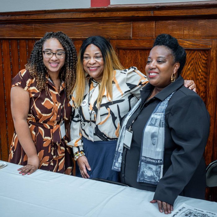 2 speakers and melissa flowers in a group photo