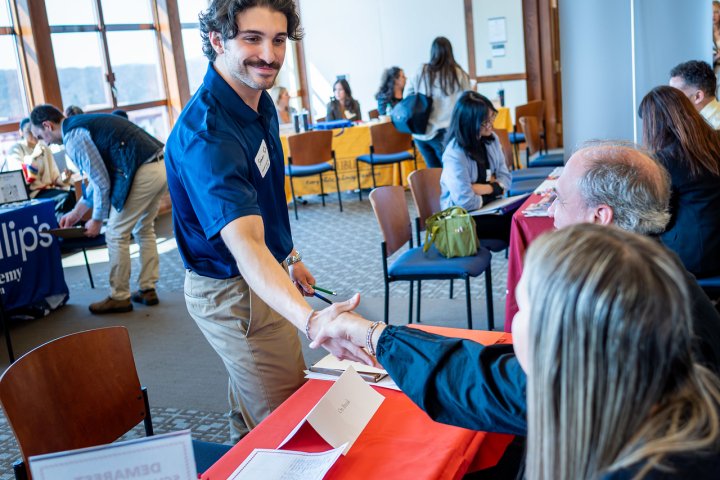 networking at career fair