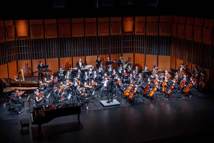 University Symphony Orchestra on stage