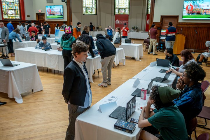 People in event space