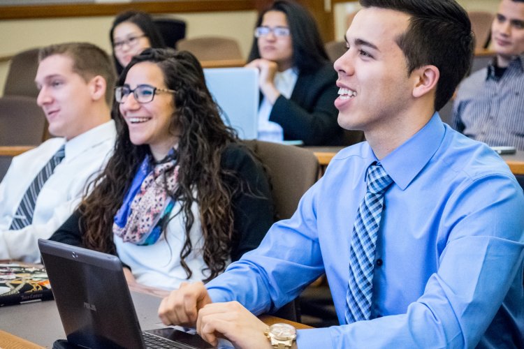 Students in a classroom 