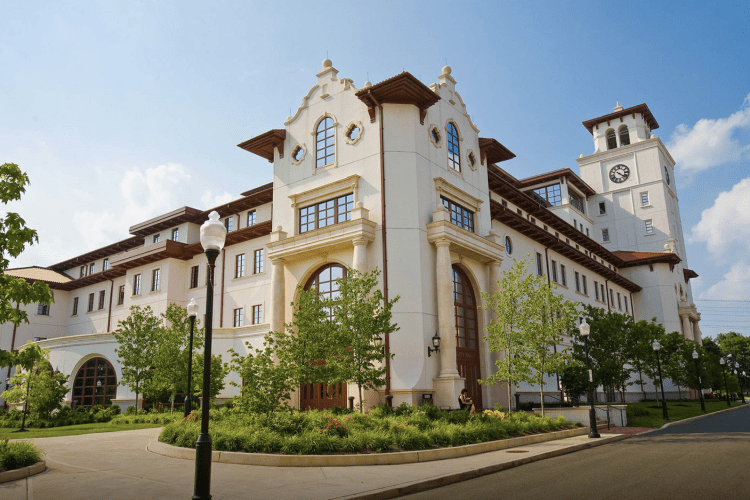 low angle view of University Hall