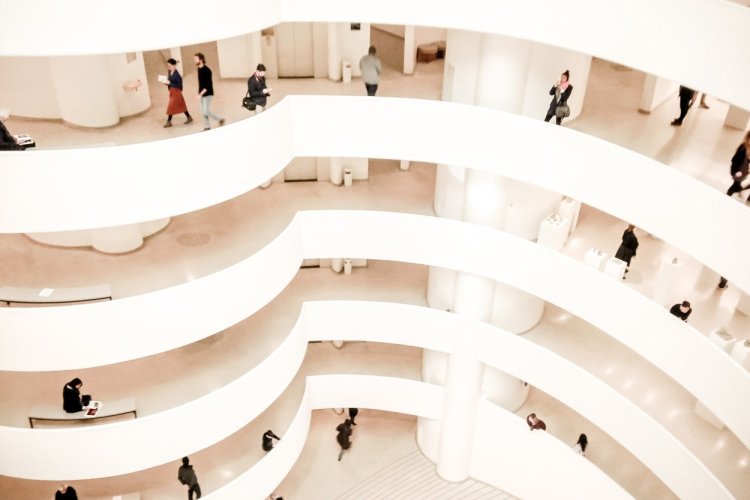 Museum with several floors