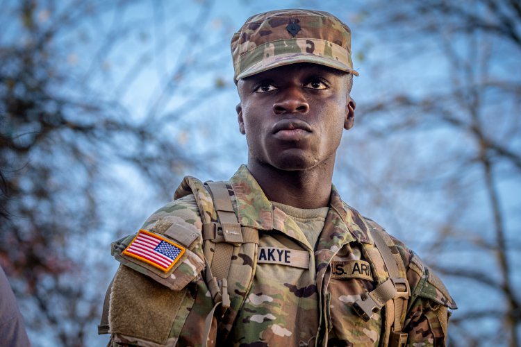 student in military dress