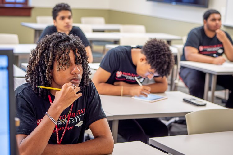 students in classroom learning