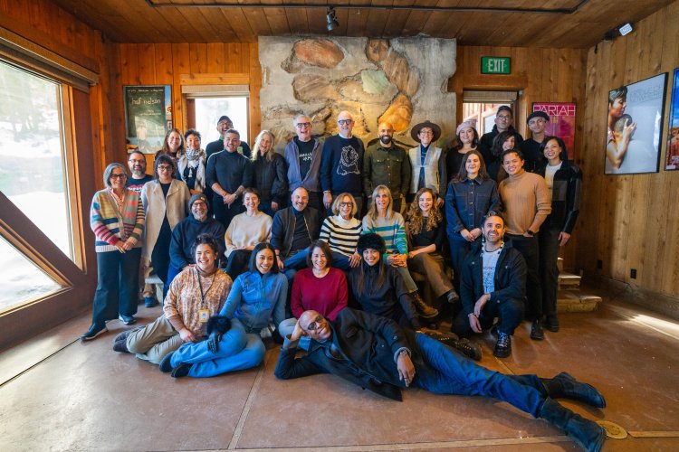 Montclair SCM Assistant Professor Chloe Sarbib (fourth from right, second row from the top) earned a coveted spot in the prestigious Sundance Screenwriters Lab in January. © 2025 Sundance Institute | Photo by Sam Emenogu.