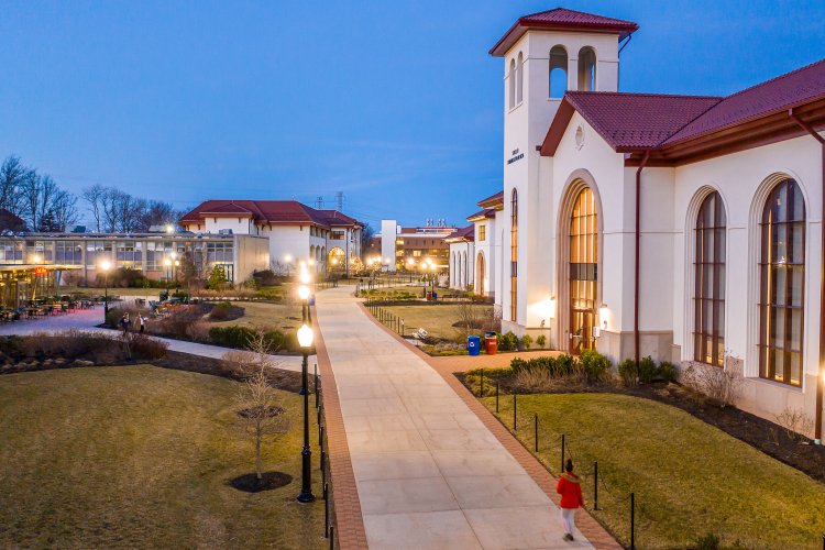 College building during the evening.