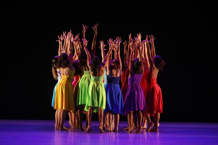 dancers in colorful dresses